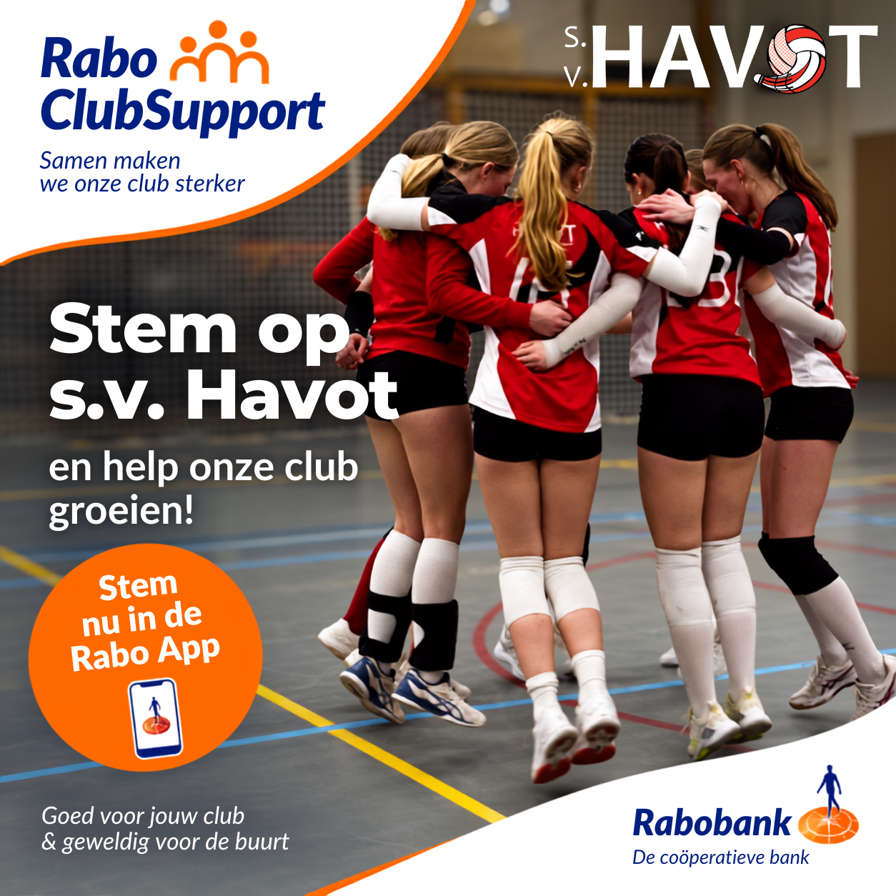 Steun s.v. Havot met Rabo ClubSupport